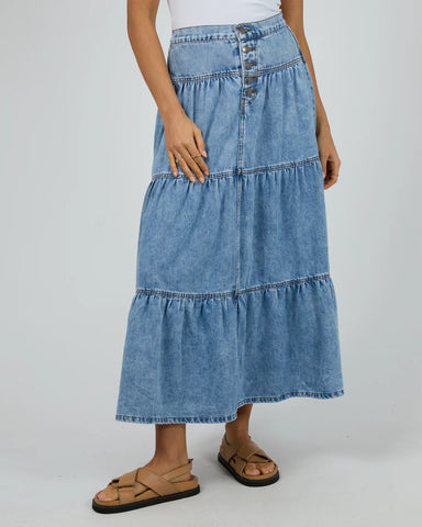 All About Eve Coco Denim Maxi Skirt