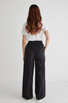 Townie Black Stripe Side Tape Wide Leg Pants