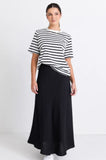 Re:Union Binding Black White Stripe Boxy Fit Tee