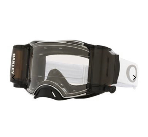 Oakley Airbrake tuff block goggles roll offs white