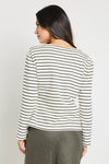 Re:Union Maple Black Stripe Boatneck LS Top