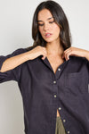 Re:Union Optimum Charcoal Linen Classic Shirt