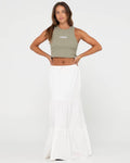 Rusty Violeta Low Rise Maxi Skirt