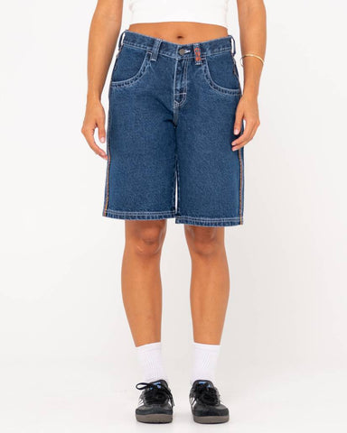 Rusty Flip Mommy Low Rise Wide Leg Denim Short