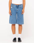 Rusty Low Rise Wide Leg Denim Jort