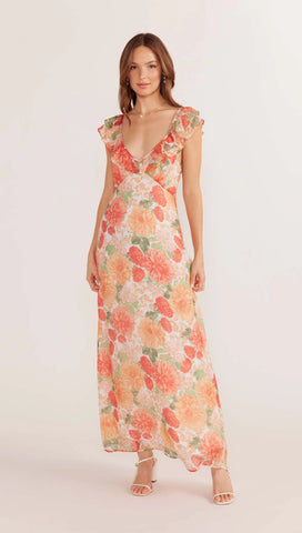 Mink Pink Aida Frill Maxi Dress