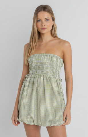 Rhythm Lana Gingham Bubble Dress