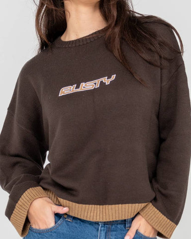 Rusty Rider Relaxed Crew Neck Knit