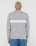 Rusty White Lines 2.0 Knitted Crew