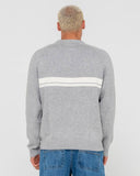 Rusty White Lines 2.0 Knitted Crew