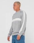 Rusty White Lines 2.0 Knitted Crew