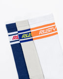 Rusty Pit Crew Mid Calf 4-Sock Pack