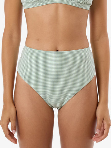 Thrills Lou Ginham High Waist Bikini Bottom