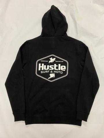 Hustle Stamp H.B Logo Hoodie - Black/White