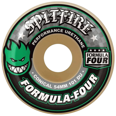 Spitfire Wheel F4101 52 Conical Green Print